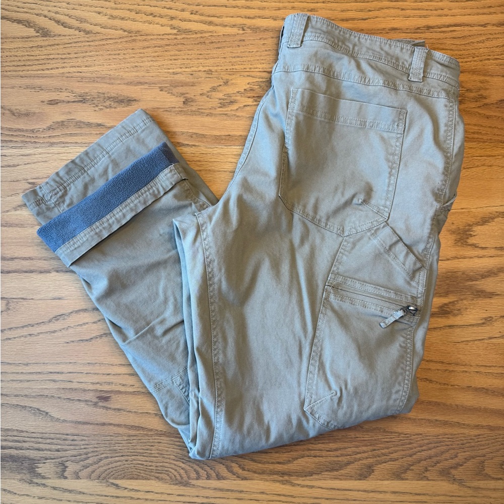 Fleece Insulated Men's Winter Tan Cargo Pants
